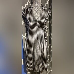 Banana Republic Black and White wrap Polka Dot Dress